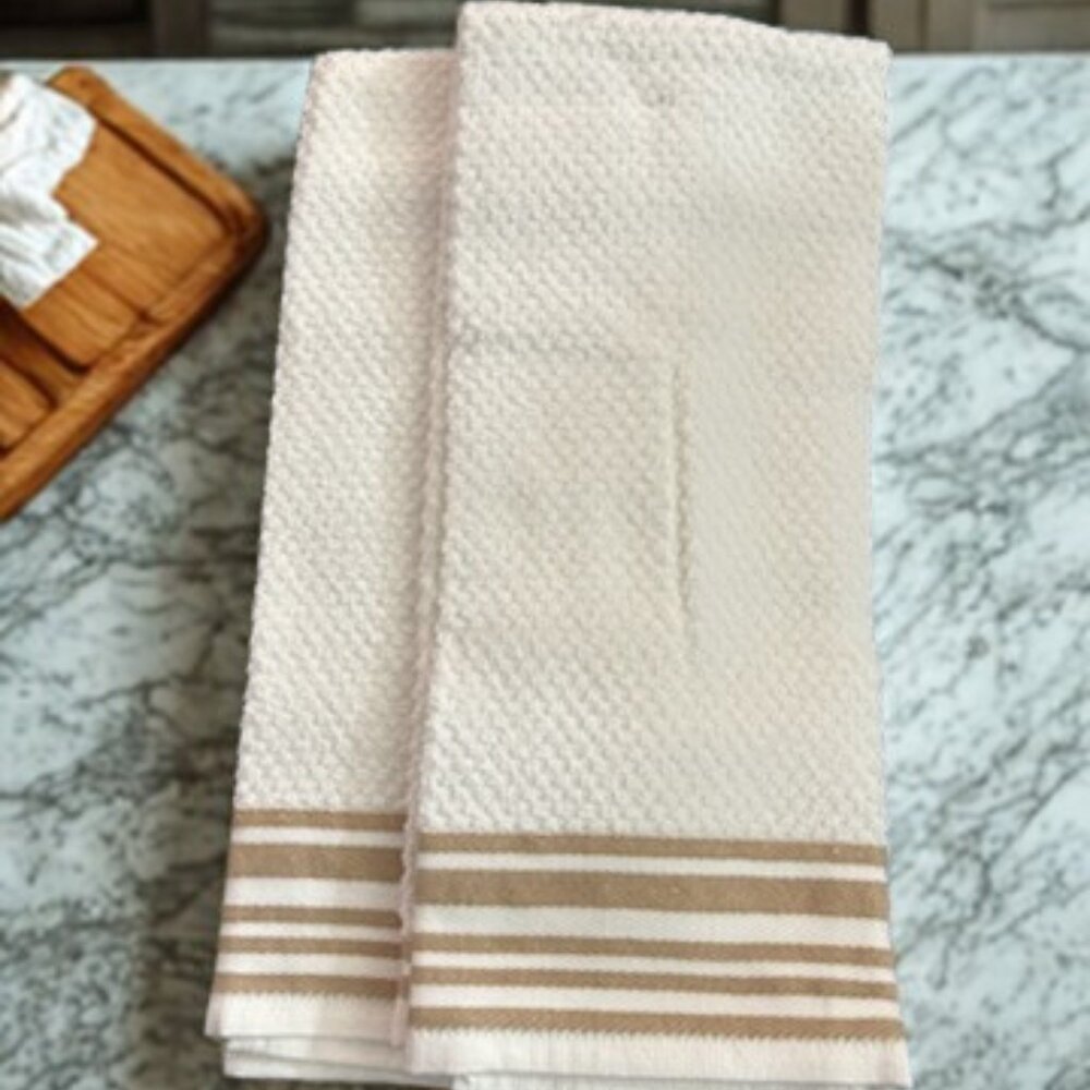 Set of 2 Premium Kitchen Towels – Soft Absorbent Dish Towels for Drying,